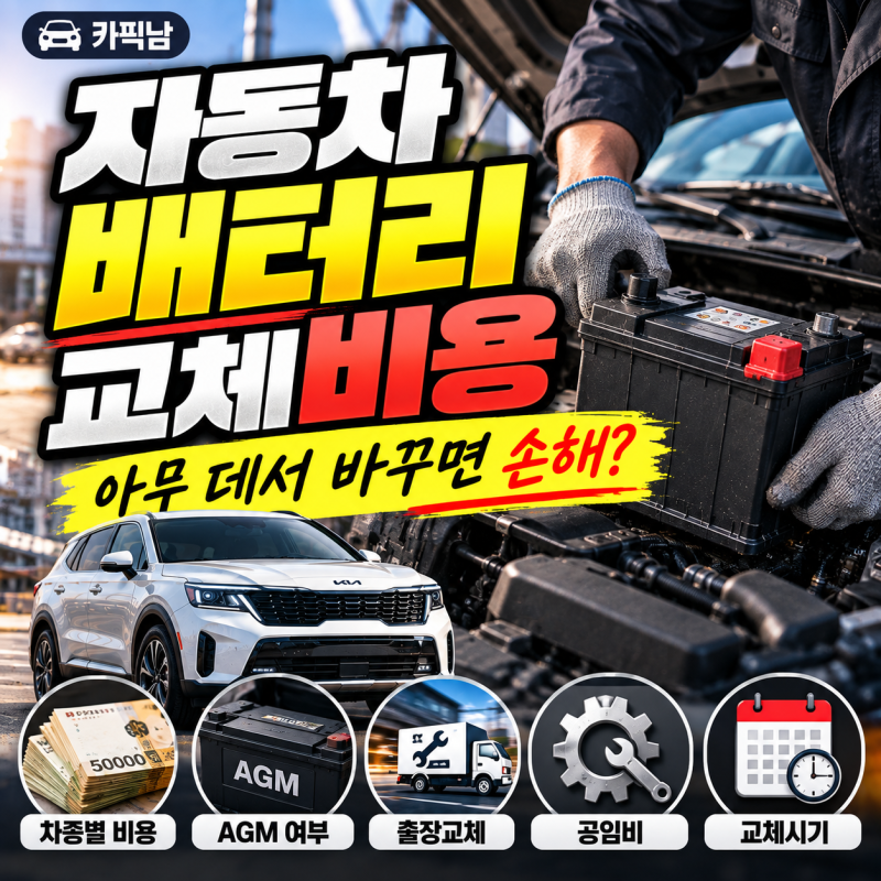 ⚠️ 자동차 배터리 교체비용, 아무 데서 바꾸면 더 비쌀 수 있습니다