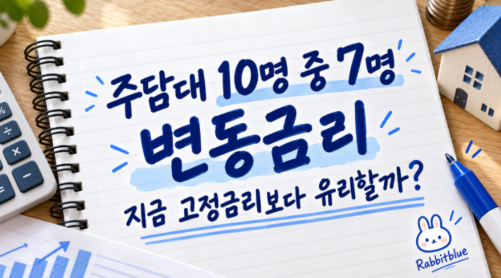 주담대 10명 중 7명이 변동금리? 지금 고정금리보다 정말 유리할까