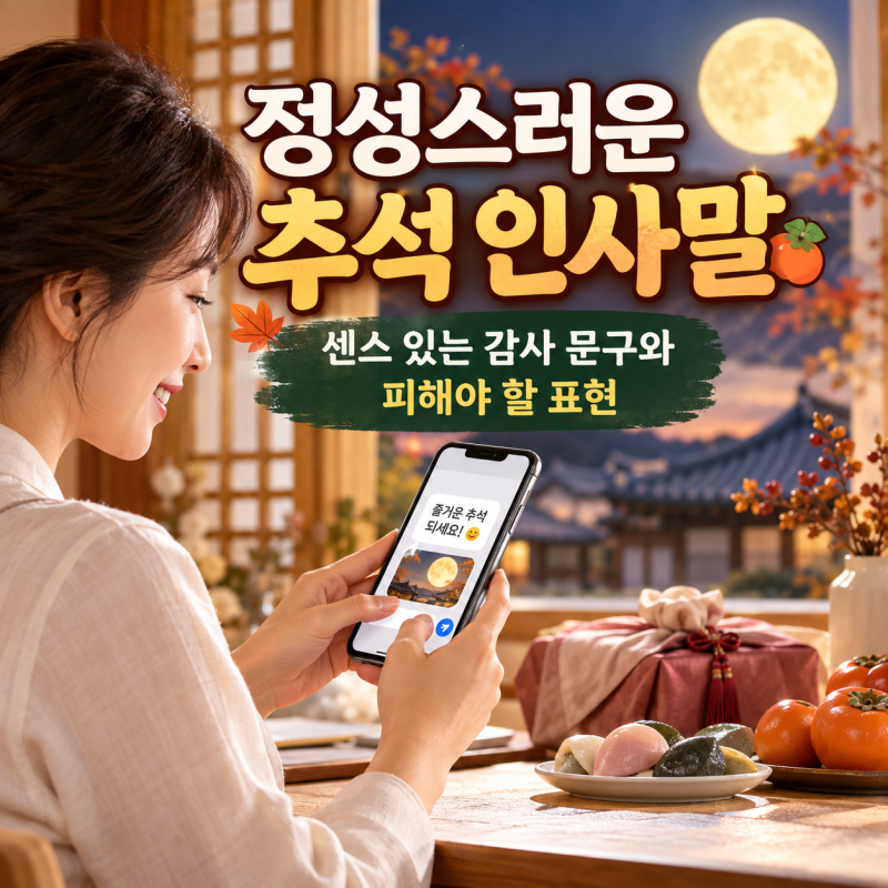 정성스러운 추석 명절 인사말｜센스 있는 감사 문구와 피해야 할 표현