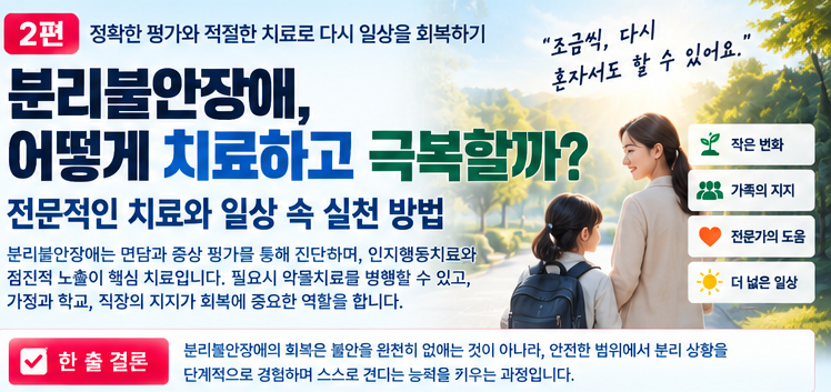 분리불안장애는 어떻게 치료할까 진단부터 노출치료와 가족의 역할까지