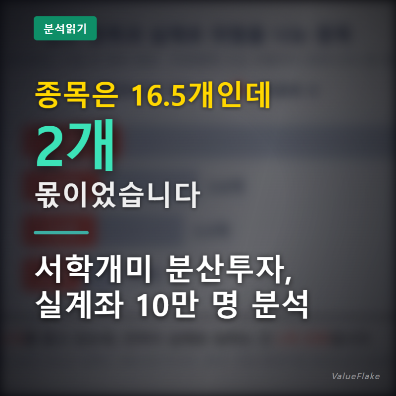 "서학개미 분산투자" 16.5개 담아도 2개 내외였어요