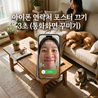 아이폰 연락처 포스터 끄기 3초 (통화화면 꾸미기)