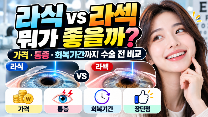라식 라섹 차이 뭐가 좋을까? 가격·통증·회복기간까지 수술 전 비교