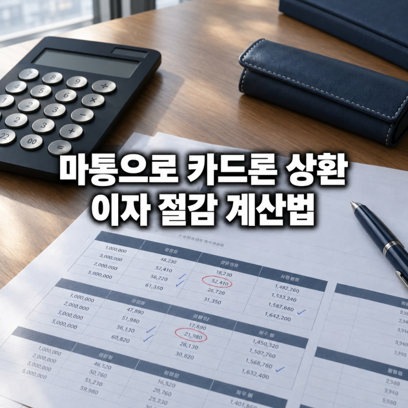 마통으로 카드론 갚으면 이자 얼마나 줄까? 계산식과 예시