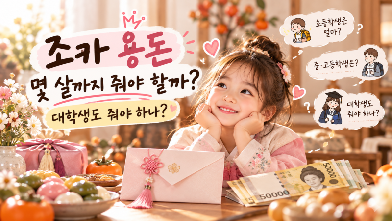 조카 용돈 몇 살까지 줘야 할까? 대학생도 주는지 찾아봤습니다