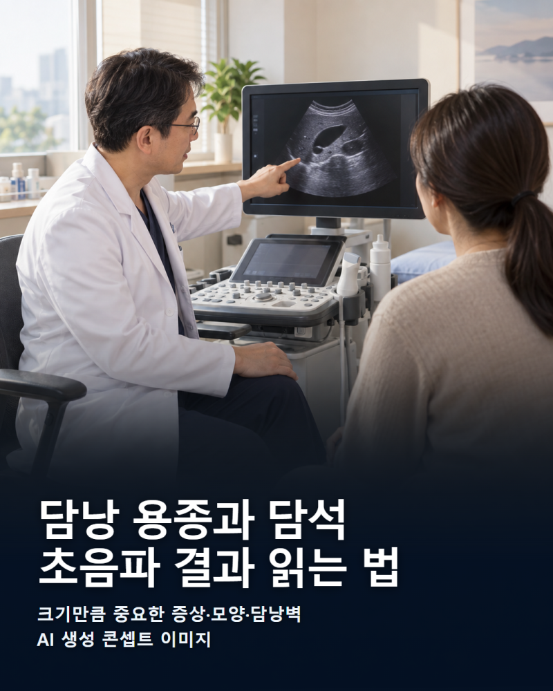 담낭용종과 담석이 보인다면? 초음파 결과·추적검사·수술 상담 기준
