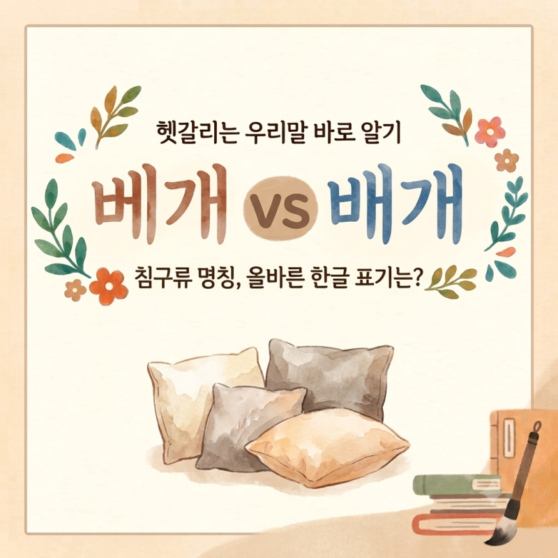 베개 vs 배개, 헷갈리는 맞춤법 1분 만에 끝내기! (어원+추가 꿀팁)