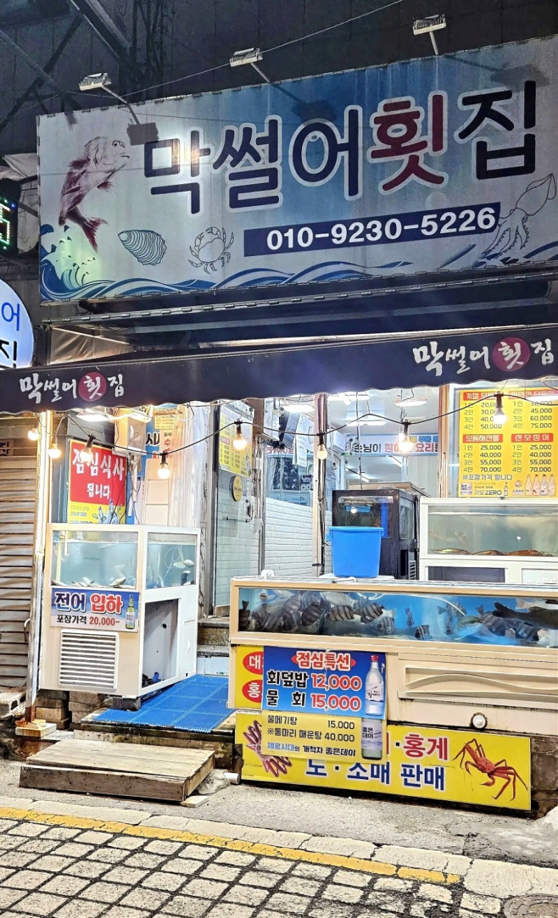 (부산동래)온천장맛집 막썰어횟집! 제철 전어회와 산오징어 반반 세트 솔직 후기!