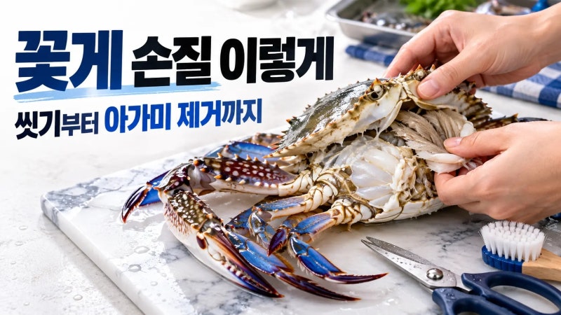 꽃게 손질법 총정리｜씻는 법부터 배딱지·아가미 제거까지 쉽게 따라하기