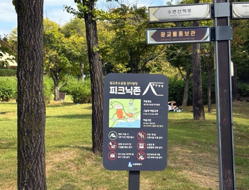 아기랑 광교호수공원 피크닉｜텐트·돗자리 가능 구역부터 주차 꿀팁까지