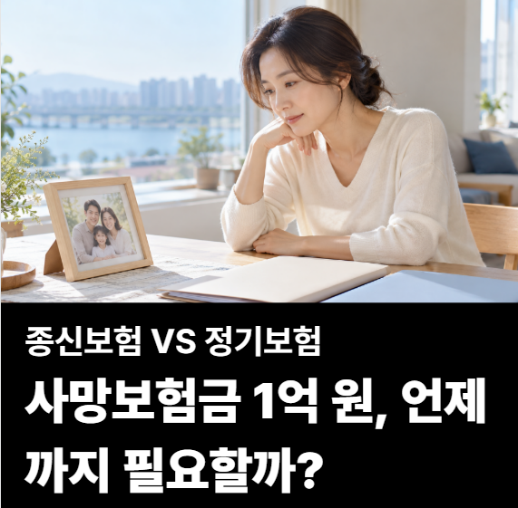 종신보험과 정기보험 차이 사망보험금 1억 원, 언제까지 필요할까?