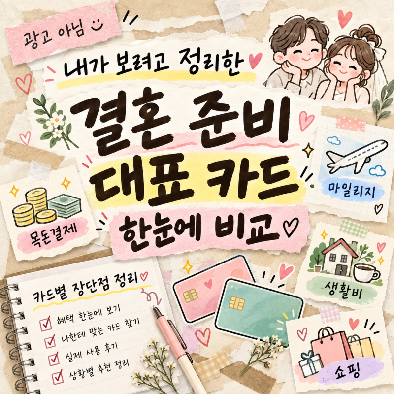 내가 보려고 정리한 결혼 준비 카드 고르는 법 2 | 캐시백·마일리지·혼수·신혼여행2026 결혼 ....