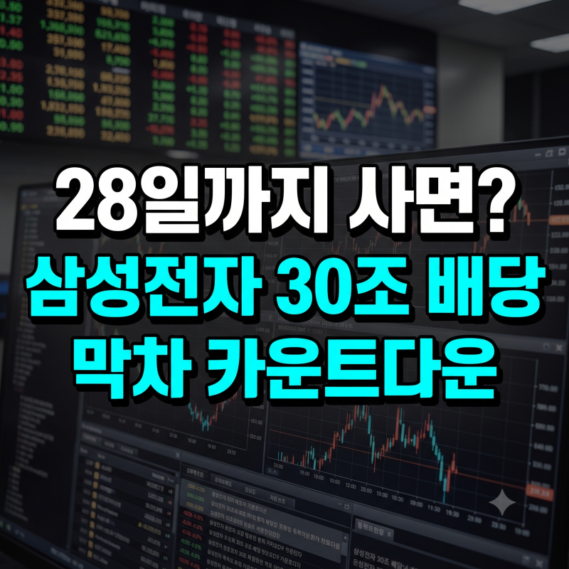 "28일까지 사면 450만 원?" 삼성전자 30조 배당 막차 카운트다운