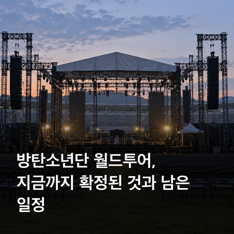 방탄소년단 월드투어, 지금까지 확정된 것과 남은 일정