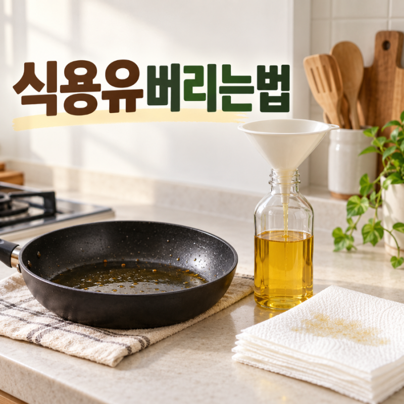 식용유버리는법 남은 기름 싱크대에 버리면 안 되는 이유
