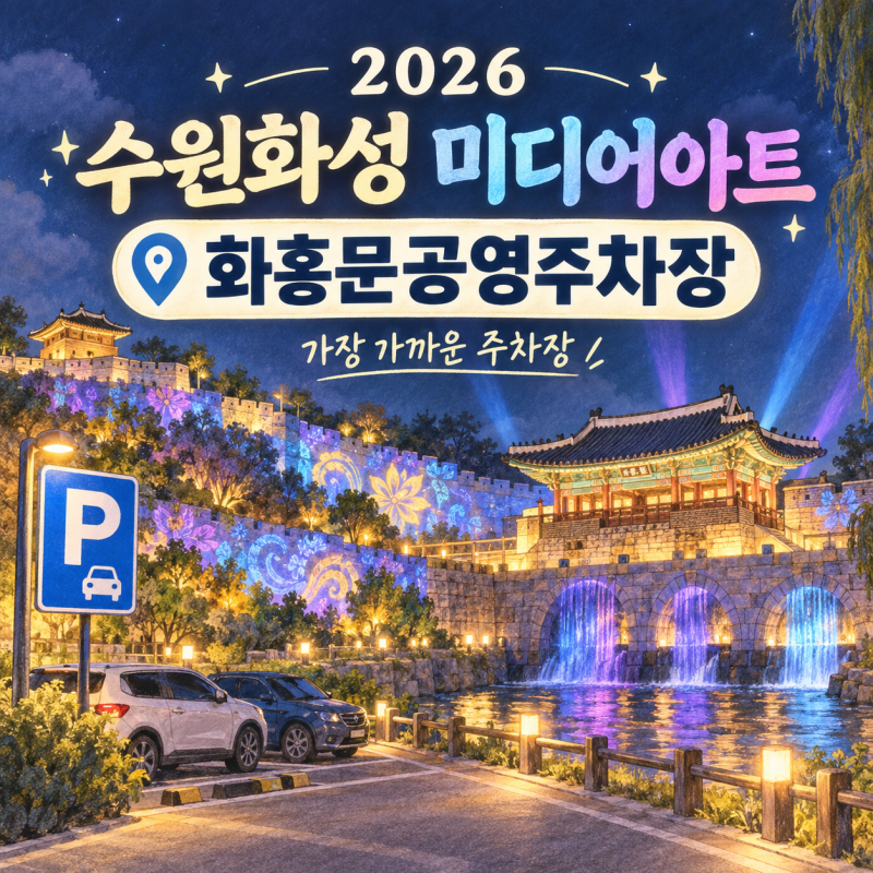 2026 수원화성 미디어아트 주차장, 화홍문공영주차장 요금·위치 정리
