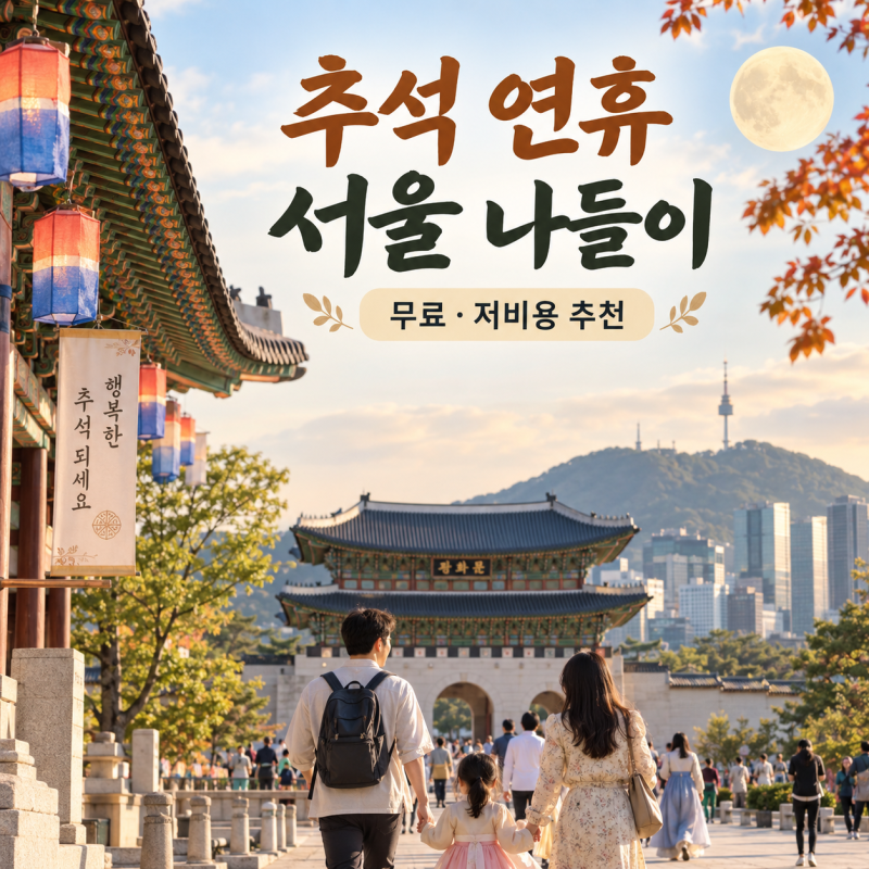 2026 추석 연휴 서울에서 뭐하지? 무료·저비용으로 즐기는 서울 나들이 8곳