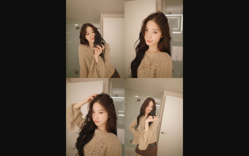 또 수지 닮았다는 소리 듣던데.. 카즈하 크로셰 니트로 완성한 가을 무드