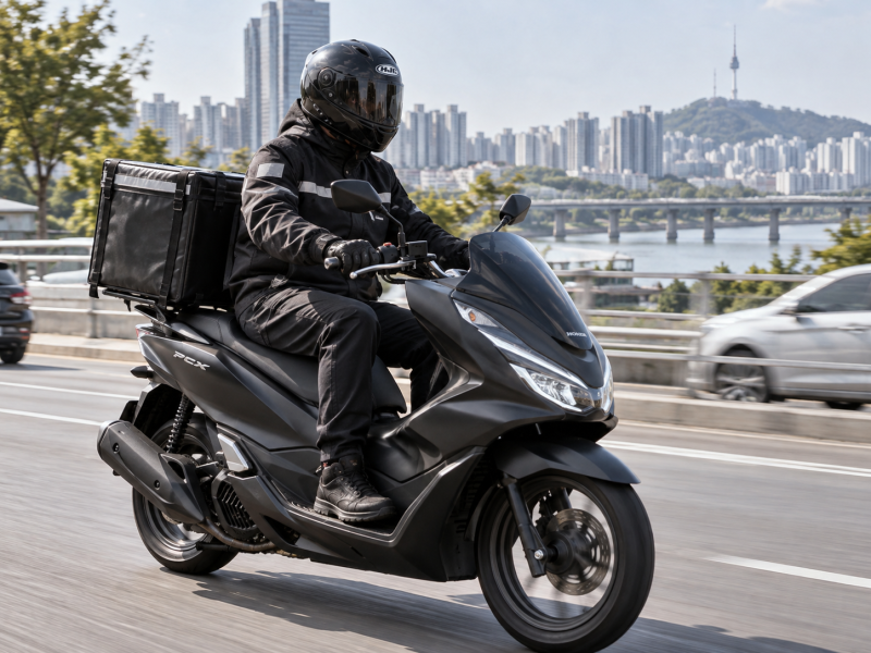 배달용 혼다 PCX125에 피렐리 엔젤 스쿠터가 잘 맞는 이유