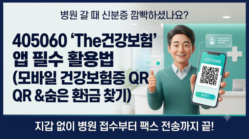 "병원 갈 때 신분증 깜빡하셨나요?" 405060을 위한 'The건강보험' 앱 3대 필수 활용법: 모바일 건....