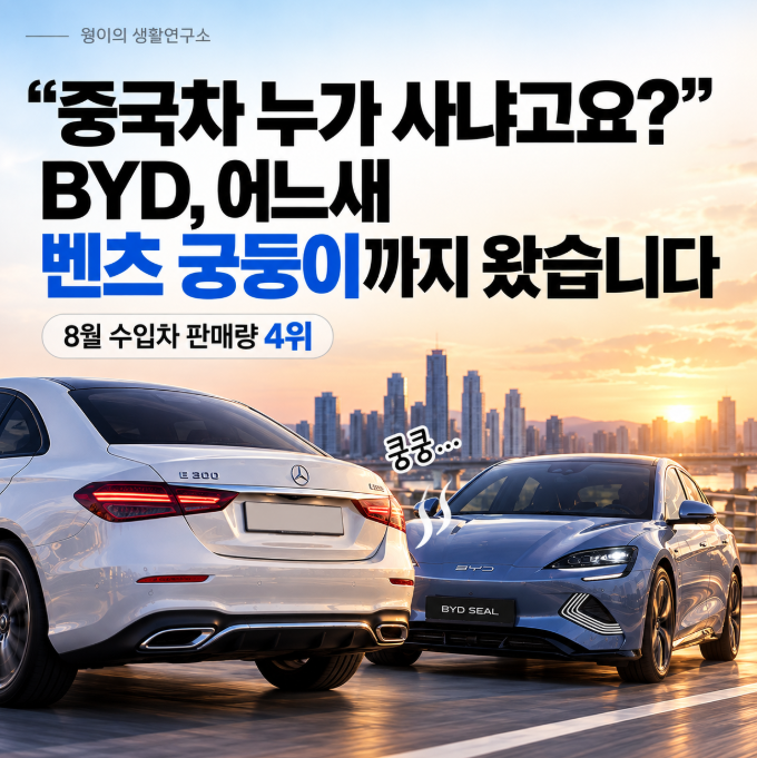 중국차 누가 사냐고요?” 비웃었는데… BYD가 벤츠 궁둥이까지 왔습니다
