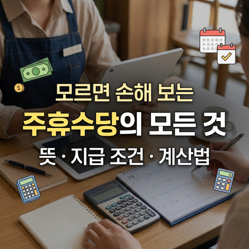 주휴수당 뜻 모르고 일했다가 손해볼 뻔한 경험담과 지급 조건 계산법