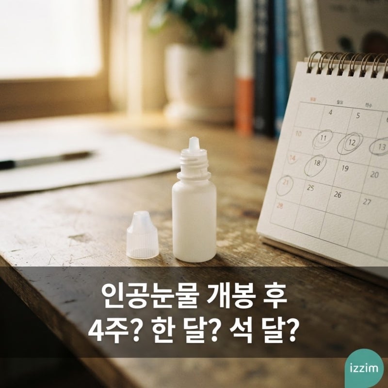 인공눈물 유통기한, 개봉하면 4주? 한 달? 석 달?