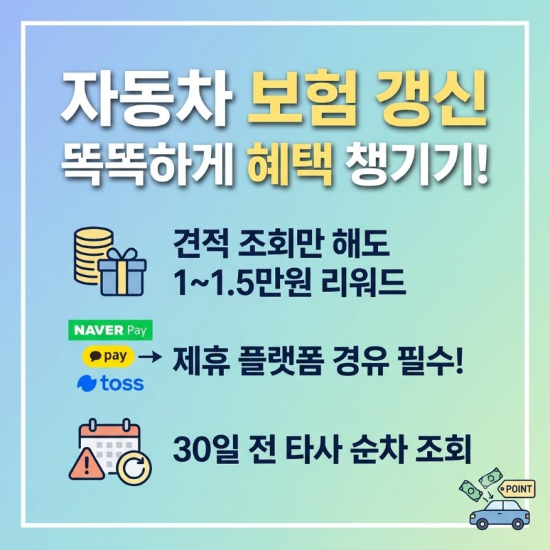 [5편] 자동차 보험 갱신 이벤트 및 조회 포인트 똑똑하게 챙기는 팁