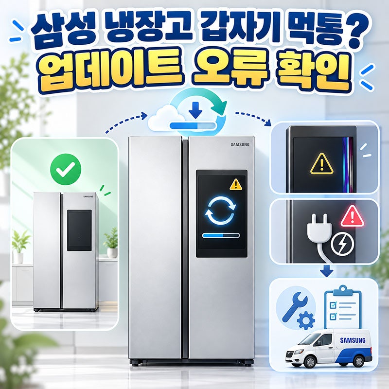 삼성 냉장고 업데이트 후 갑자기 안 된다면? 9월 소프트웨어 오류 확인하세요