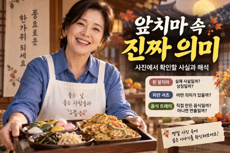 56세 김혜수, 추석 앞치마 인사 무엇을 확인할까