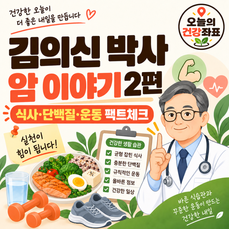 김의신 박사 암 이야기 2편｜암환자는 뭘 먹어야 할까? 단백질·운동·비타민C·온열치료 팩트....
