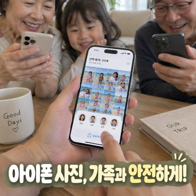 아이폰 사진을 안전하게 가족과 공유하는 법