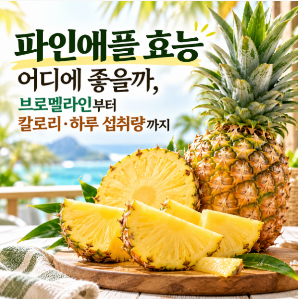 파인애플 효능 어디에 좋을까, 브로멜라인부터 칼로리·하루 섭취량까지