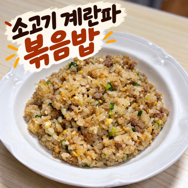 소고기 볶음밥 만들기｜계란 파 넣고 간단하게 한 끼 해결