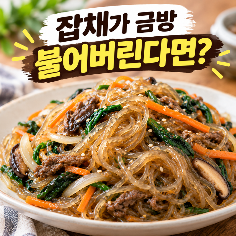 잡채 황금레시피보다 중요한 것, 당면이 불지 않는 방법