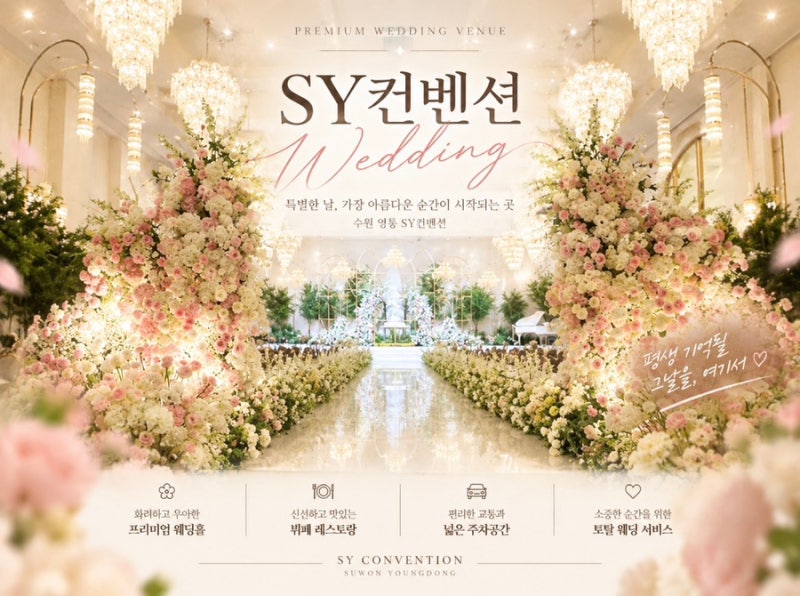 수원영통 웨딩홀, SY컨벤션 웨딩홀 투어 후기
