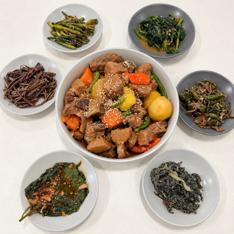 간장돼지갈비찜 레시피, 추석에 준비한 명절 음식