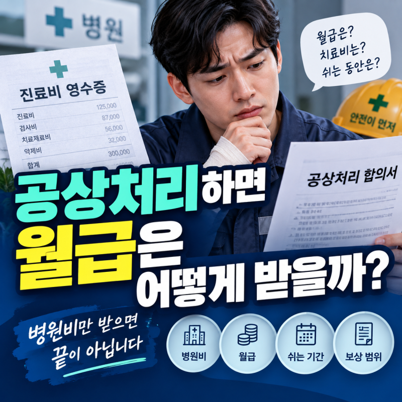 공상처리하면 월급은 어떻게 받을까? 쉬는 동안 급여·치료비 누가 부담할까
