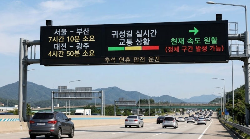 추석 "귀성길 정체 시간" 서울 부산 7시간 이상 걸릴 때 덜 막히는 "출발 꿀팁"