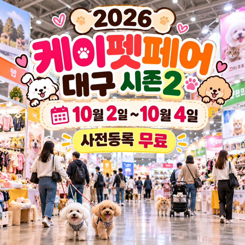 2026 케이펫페어 대구 시즌2(일정, 무료 사전등록, 입장료, 주차, 이벤트)