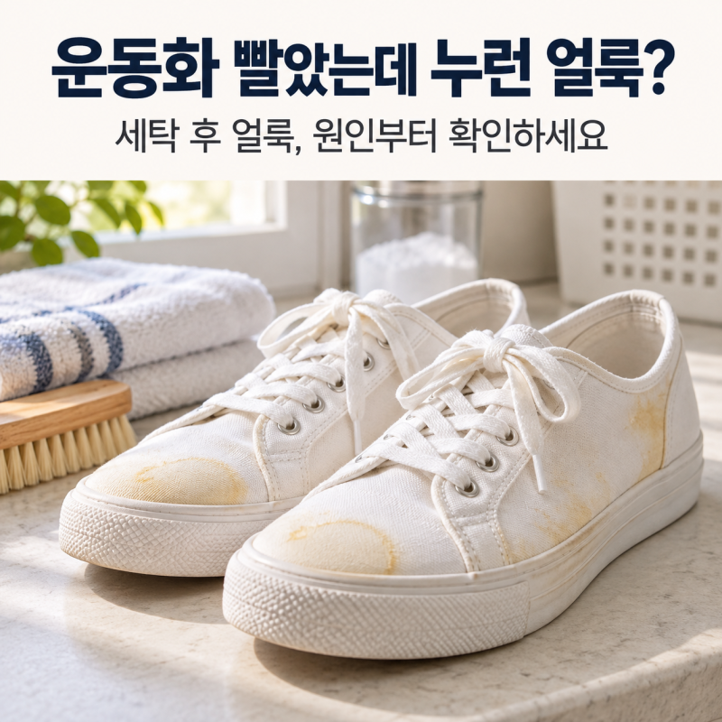 운동화 빨았는데 더 누래졌다면? 세탁 후 얼룩이 생기는 이유