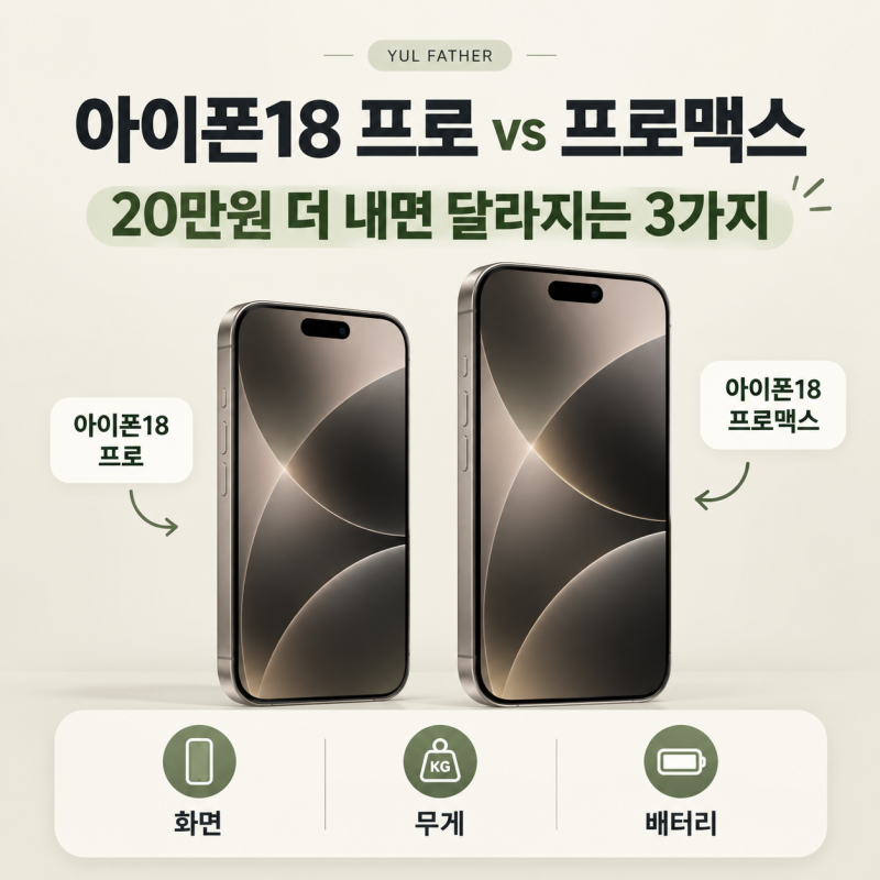 아이폰18 프로 vs 프로맥스 차이 | 20만원 더 내면 달라지는 3가지