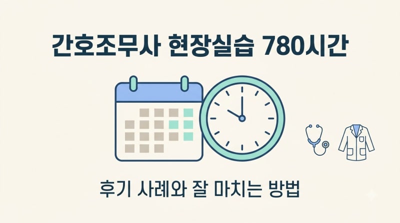 간호조무사 현장실습 후기 사례 정리,780시간 잘 마치는 방법