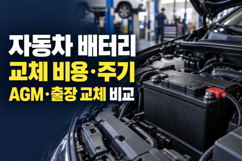 자동차 배터리 교체 비용·교체 주기, AGM 배터리 가격과 출장 교체 비교