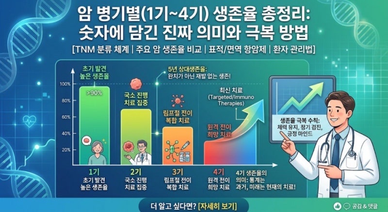 암 병기별(1기~4기) 생존율 총정리 | 숫자에 담긴 진짜 의미와 극복 방법