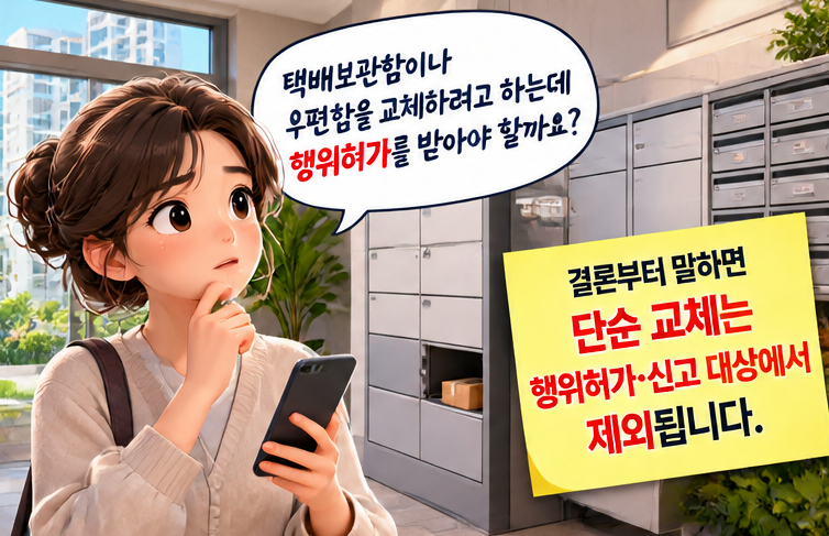 택배보관함·우편함 교체도 아파트 행위허가를 받아야 할까?