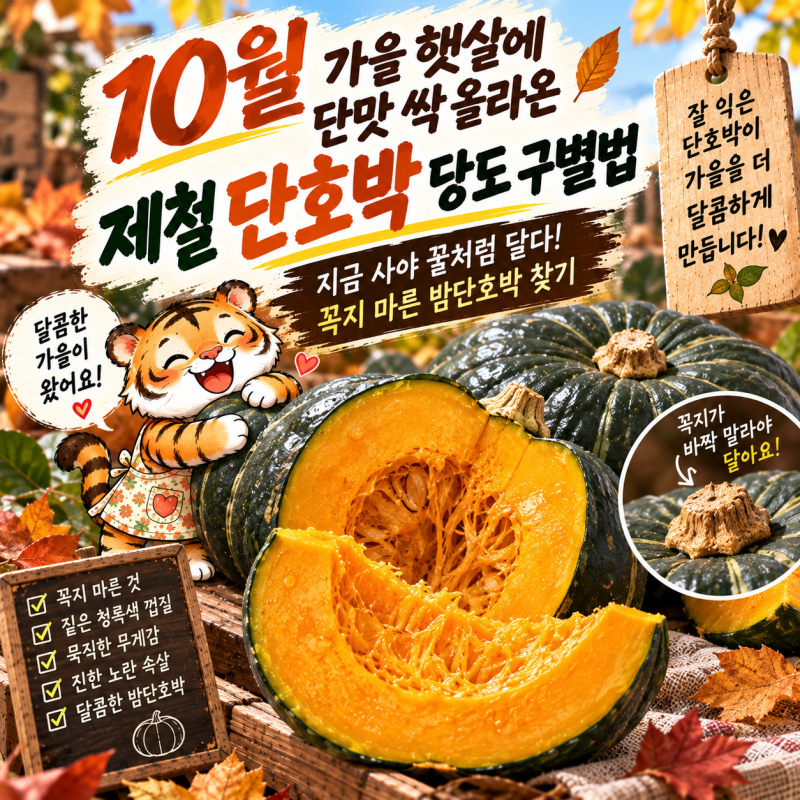 10월 제철 채소 파근파근 단호박 효능, 초간단 전자레인지 찜