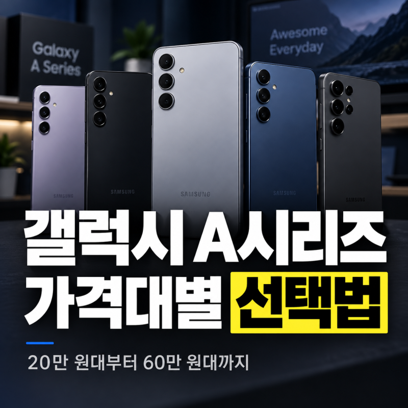 삼성 갤럭시 A시리즈 가격 스펙 총정리: 30만 원대부터 60만 원대까지 비교