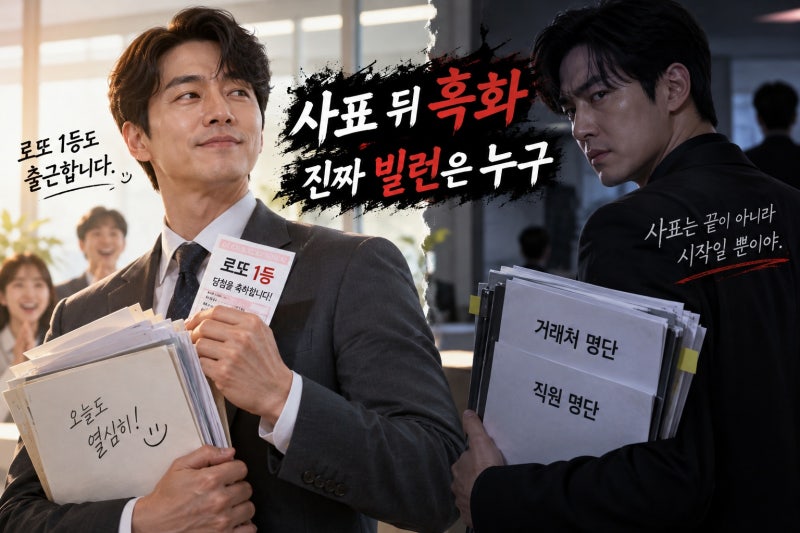 로또 1등도 출근합니다, 빌런 사수의 정체와 4회 갈등