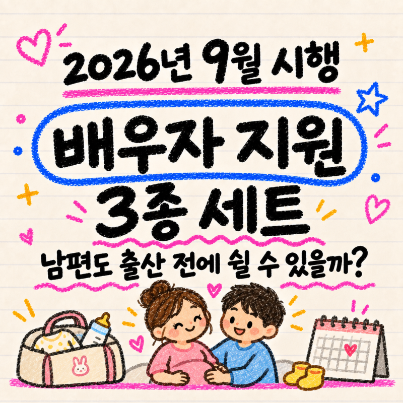 2026 배우자 지원 3종 세트｜남편 출산 전 휴가·임신 중 육아휴직, 언제 쓸 수 있나?